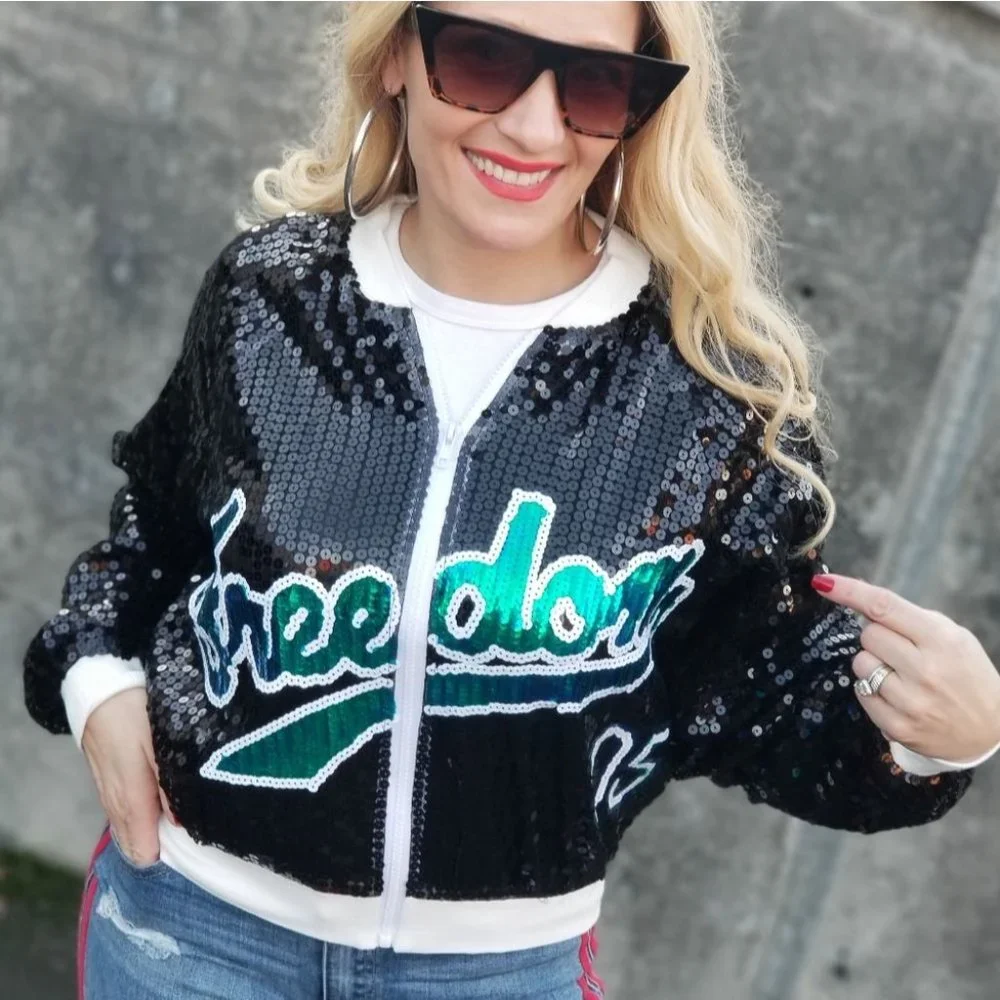 FREEDOM Sequin Jacket - Black - Picture 6 of 10